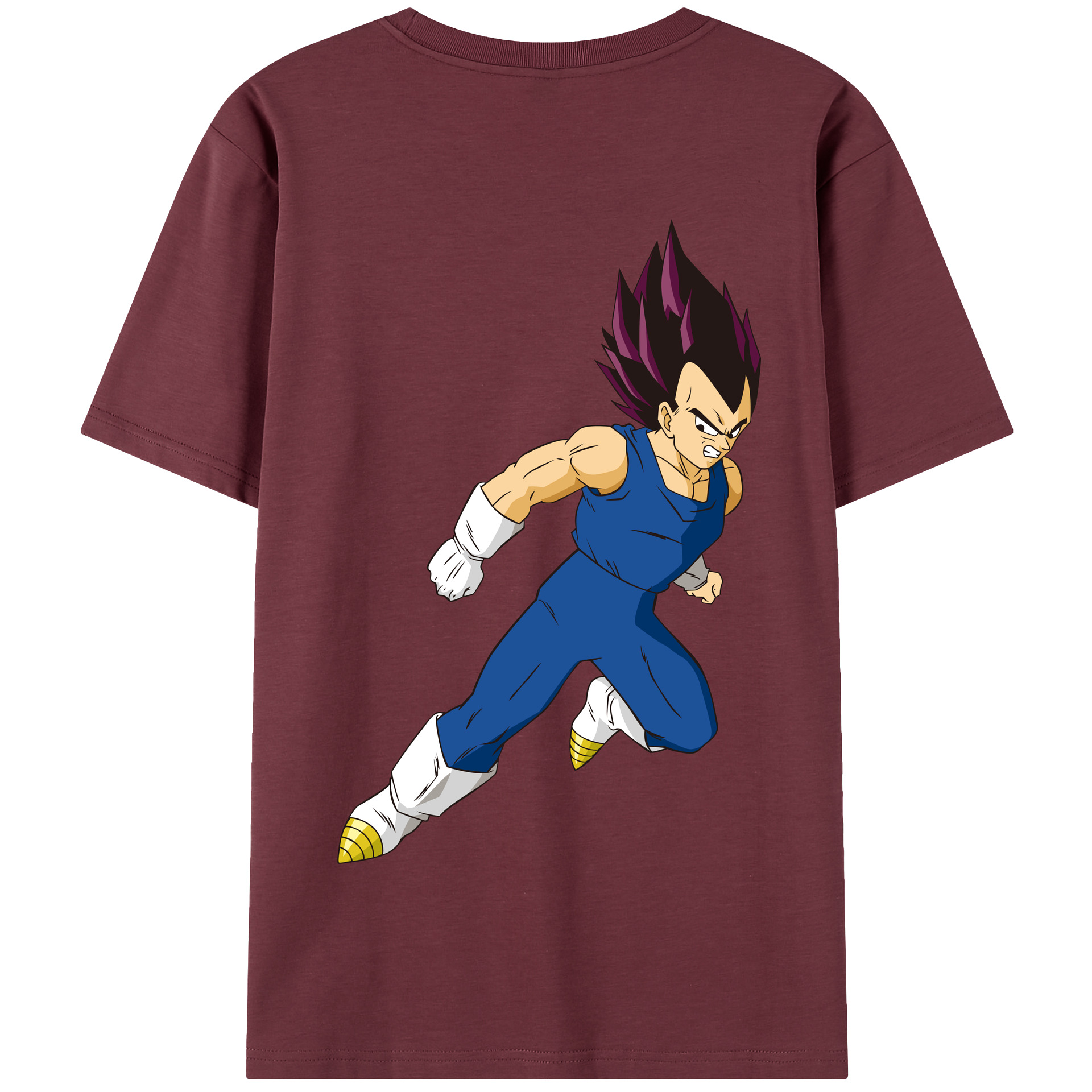（画像用） ドラゴンボール ベジータ四世（Bejīta Yonsei）DRAGON BALL Vegeta IV 綿100％半袖Tシャツ（背面プリント）